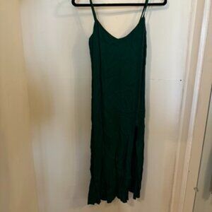 Reformation Green Midi Dress with Slit
